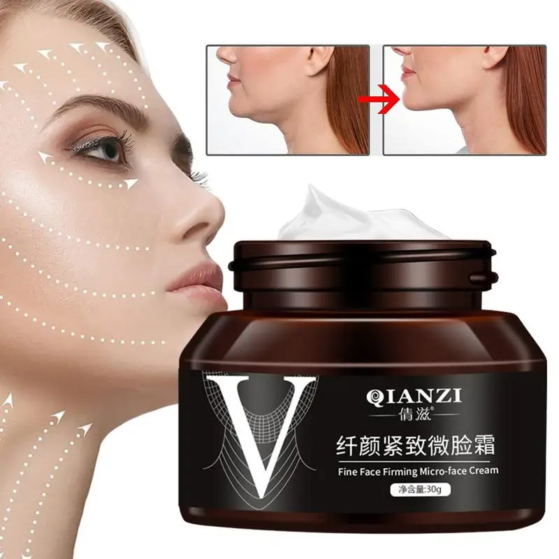 Firming Face-lift Slimming Cream 30g V-Shape Slimming Removal Masseter Muscle Double Chin Face Fat Burning Anti-Wrinkle Products