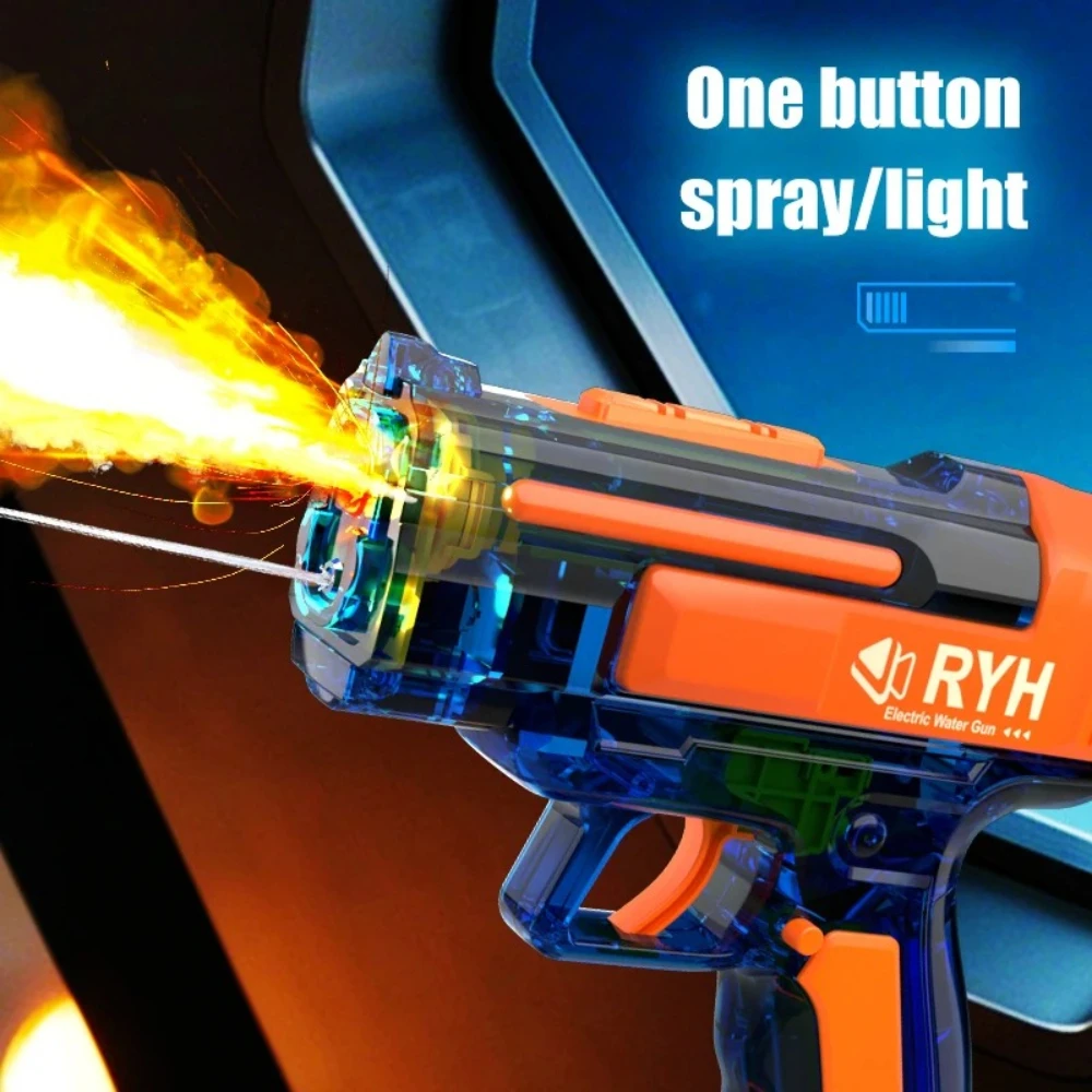 Flame Spray Electric Water Gun Fully Automatic Multishot Squirt Blaster with  Dual Spray Modes High Tech Outdoor Water Play Toy view 4