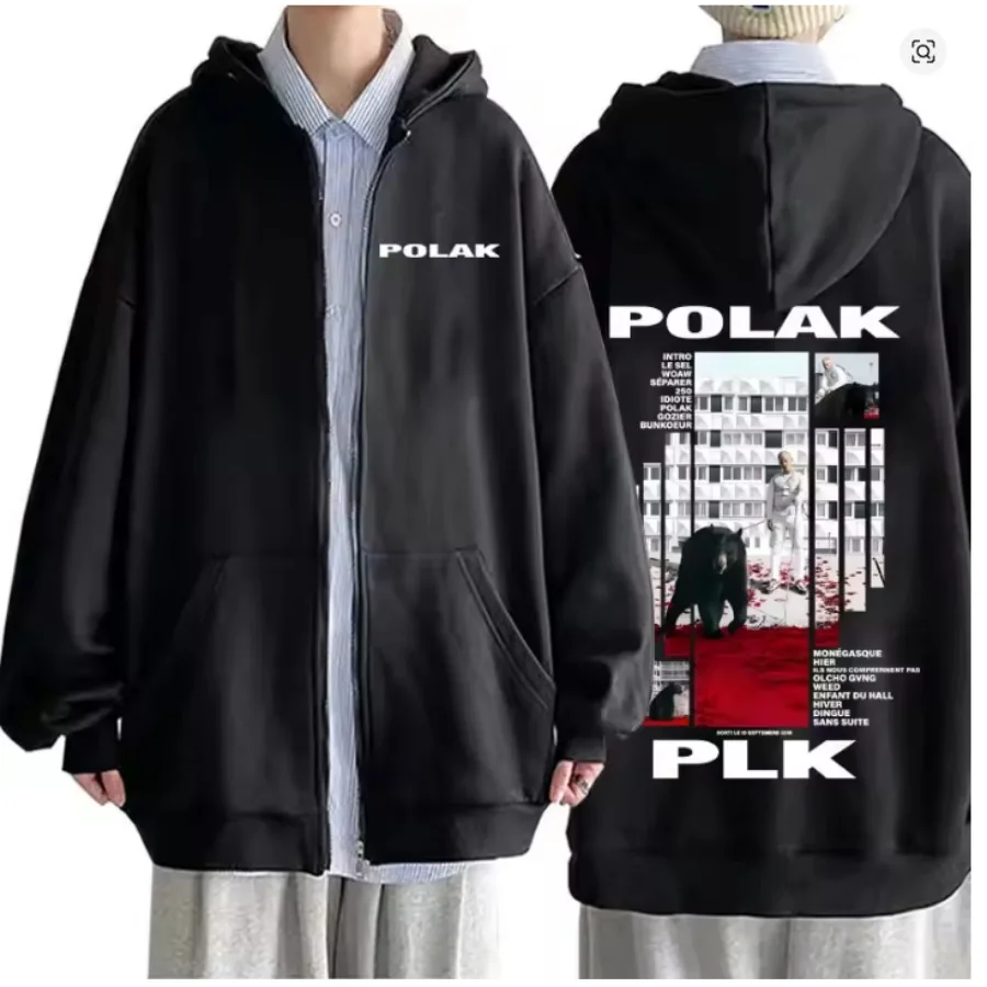 

Рэпер Plk Polak Merch толстовки на молнии высокого качества модные толстовки на молнии с длинными рукавами для мужчин и женщин повседневные свободные пуловеры