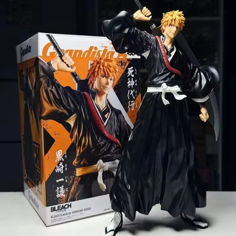 

Оригинальная коллекционная статуэтка Ichigo Kurosaki от Bandai Banpresto Bleach Grandista, призовая фигурка, декор для рабочего стола, подарок для фанатов, игрушка.