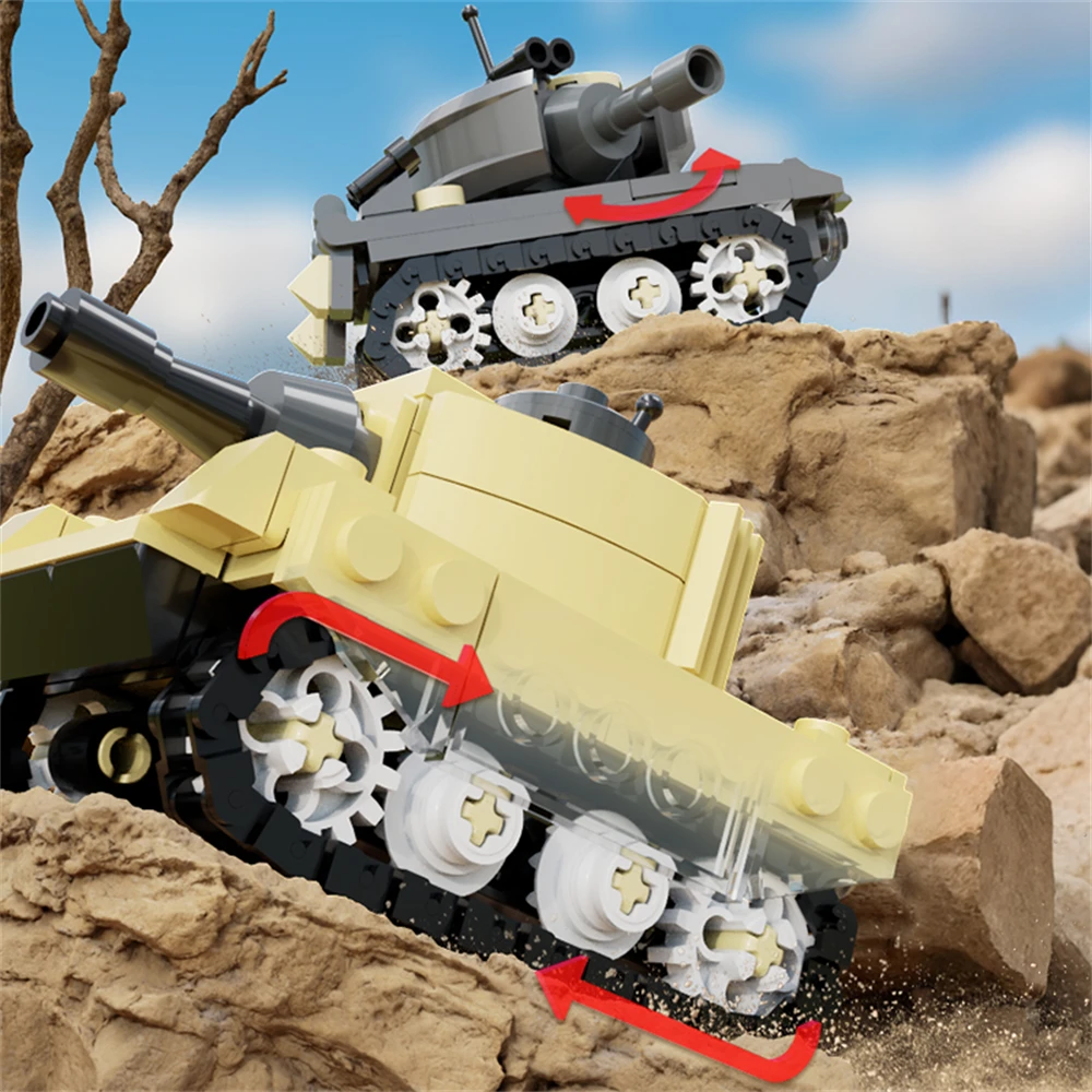 2. Weltkrieg WW2 Armee Militär Soldaten Gepanzertes Fahrzeug Panzer Modell Bausteine Ziegel Spielzeug Für Kinder Geschenk