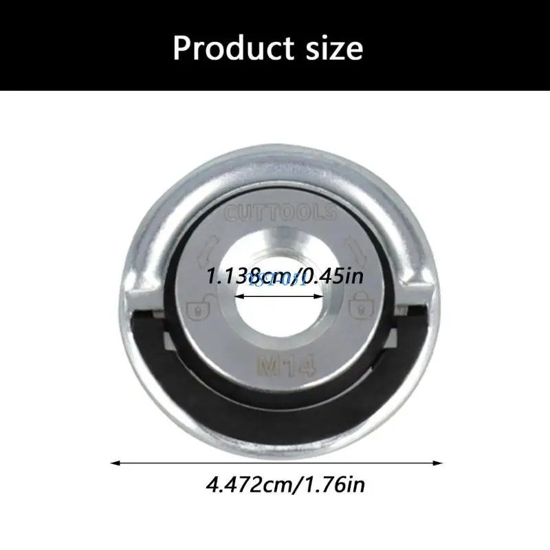 E15A Lightweight M14 Quick Locking Nut for Angled Grinder Backing Plate Easy Removal