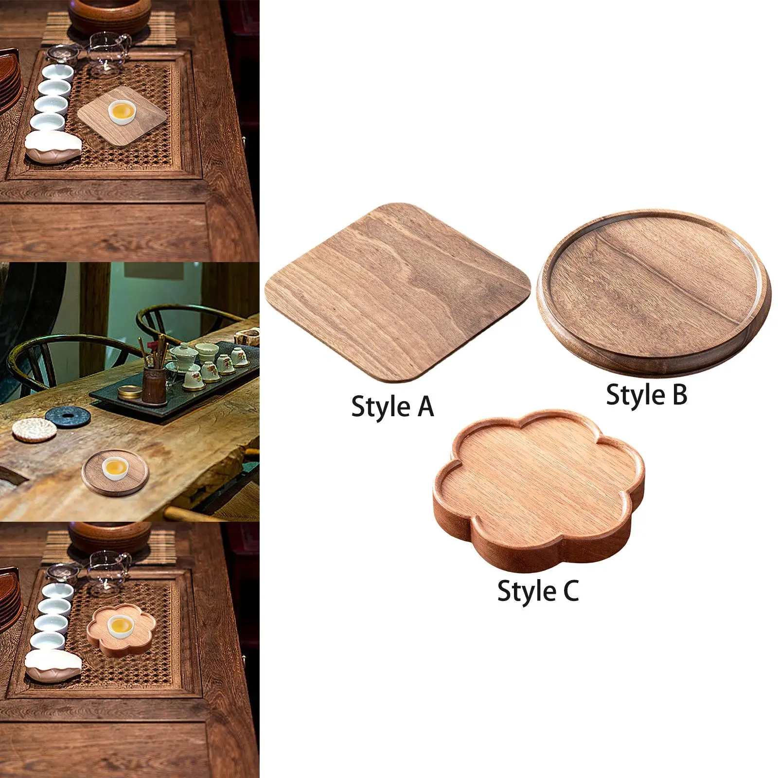 Bamboo Serving Tray,Serving Platter,Platter Organizer,Cake Tray,Breakfast Dinner Tray,Food Storage Platter for Drinks Snack