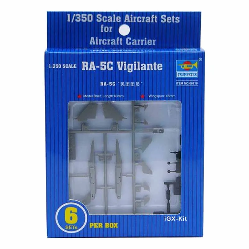 Trumpeter 06218 1:350 Scale RA5C RA-5C Vigilante Shipboard Aircraft Airplane Plastic Assembly Military Building Model Kit