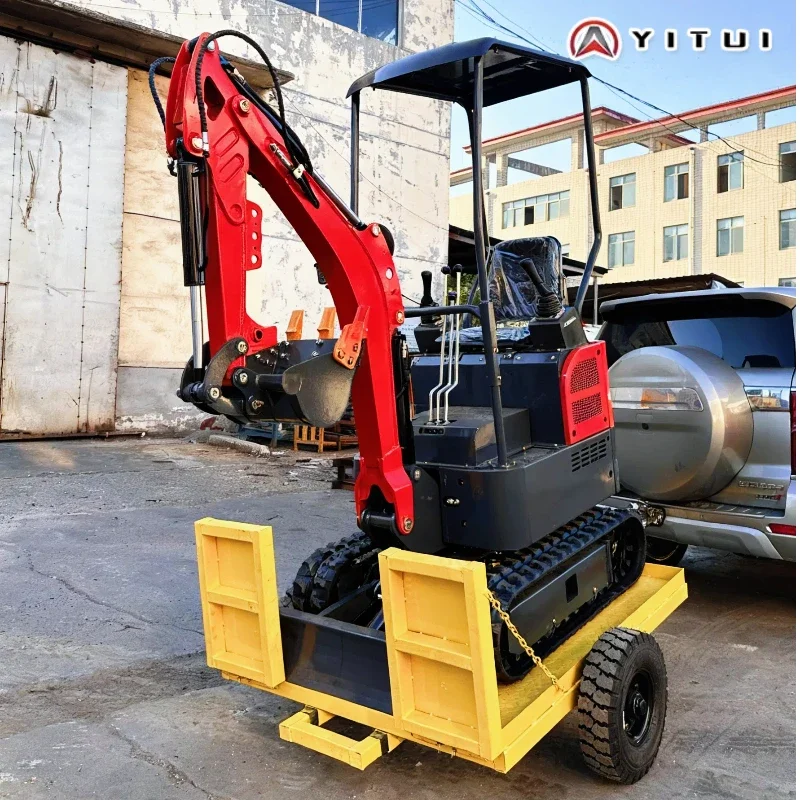 حفارة صغيرة مخصصة Ce Epa Euro 5 محرك كوبوتا 1.5 طن حفارة صغيرة سحب مقطورة مسطحة تسليم سريع