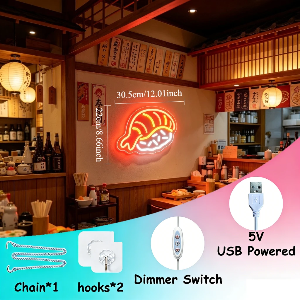 Creatief Sushi LED-neonlicht U - Commercial Kitchen Japanese recensie en prijs