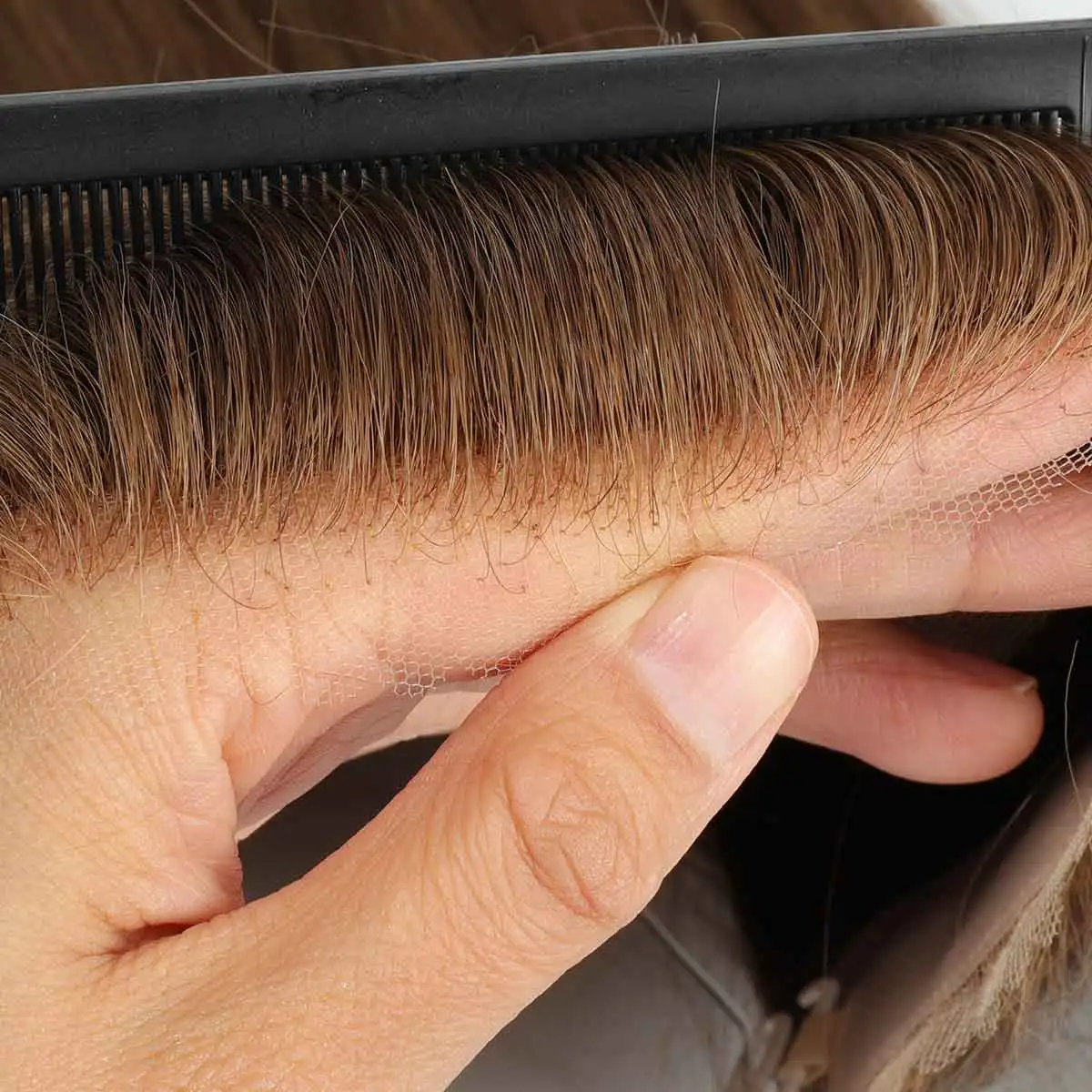 TUW33 Front Hair Topper with Natural Parting Frontal Hair Pieces for Women Human Hair Topper Hairline Topper 100% Virgin Hair