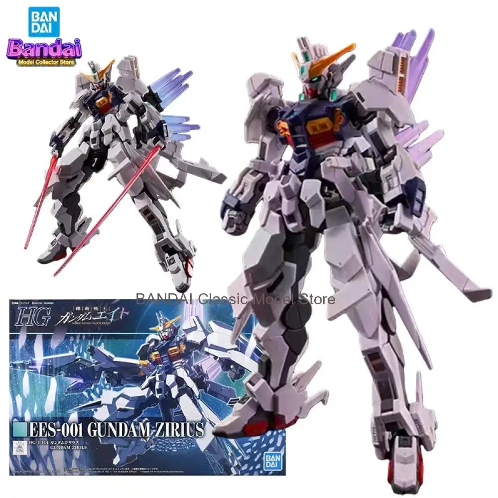 

Фигурка Bandai HG 1/144 EES-001 Gundam Zirius, аниме-фигурка мобильного костюма Gundam, игрушки Gunpla Eight для мальчиков, оригинальная коробка