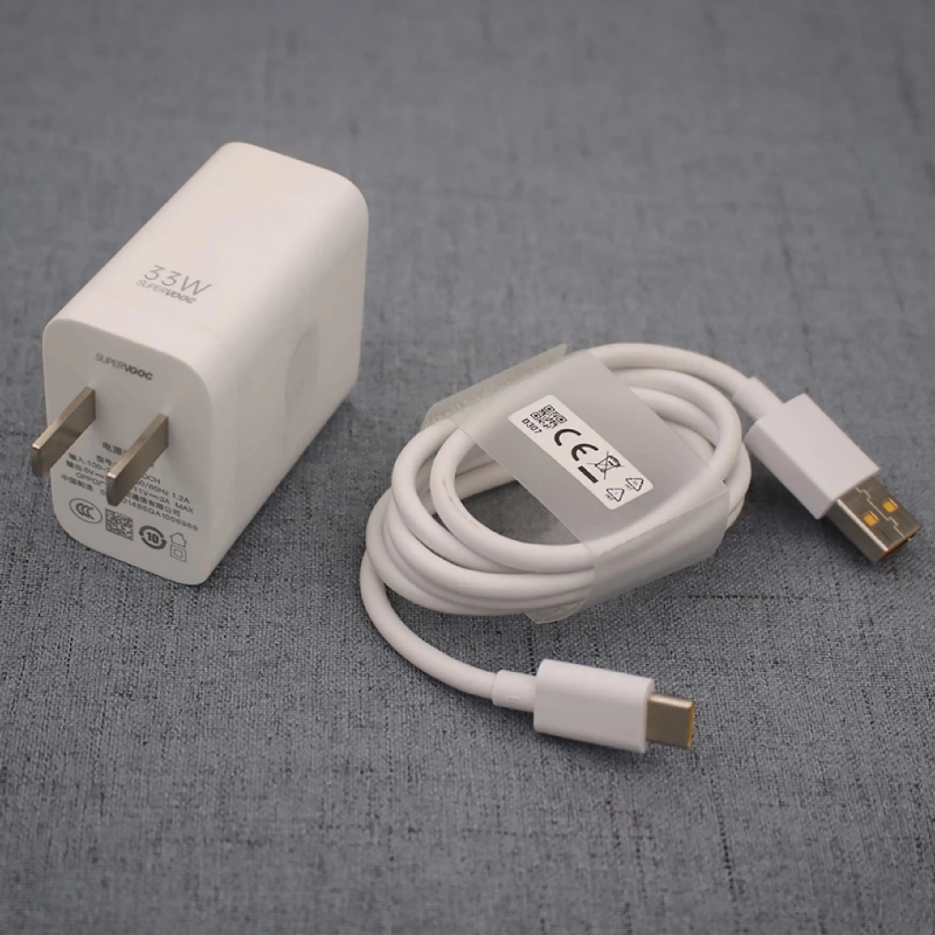 OPPO 33W EU US UK Charger SuperVooc Fast Wall Charging Adapter Type C Cable For OPPO Reno 3 5 6 7 8 Pro A95 A96 A38 A76