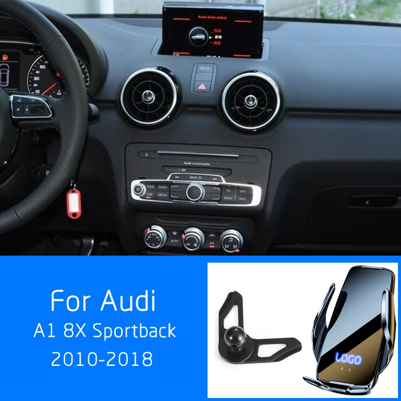 For Audi A1 8X Sportback 2012-2018 Car Wireless Charger Mobile Phone GPS Navigation Fixed Automatic Induction Bracket