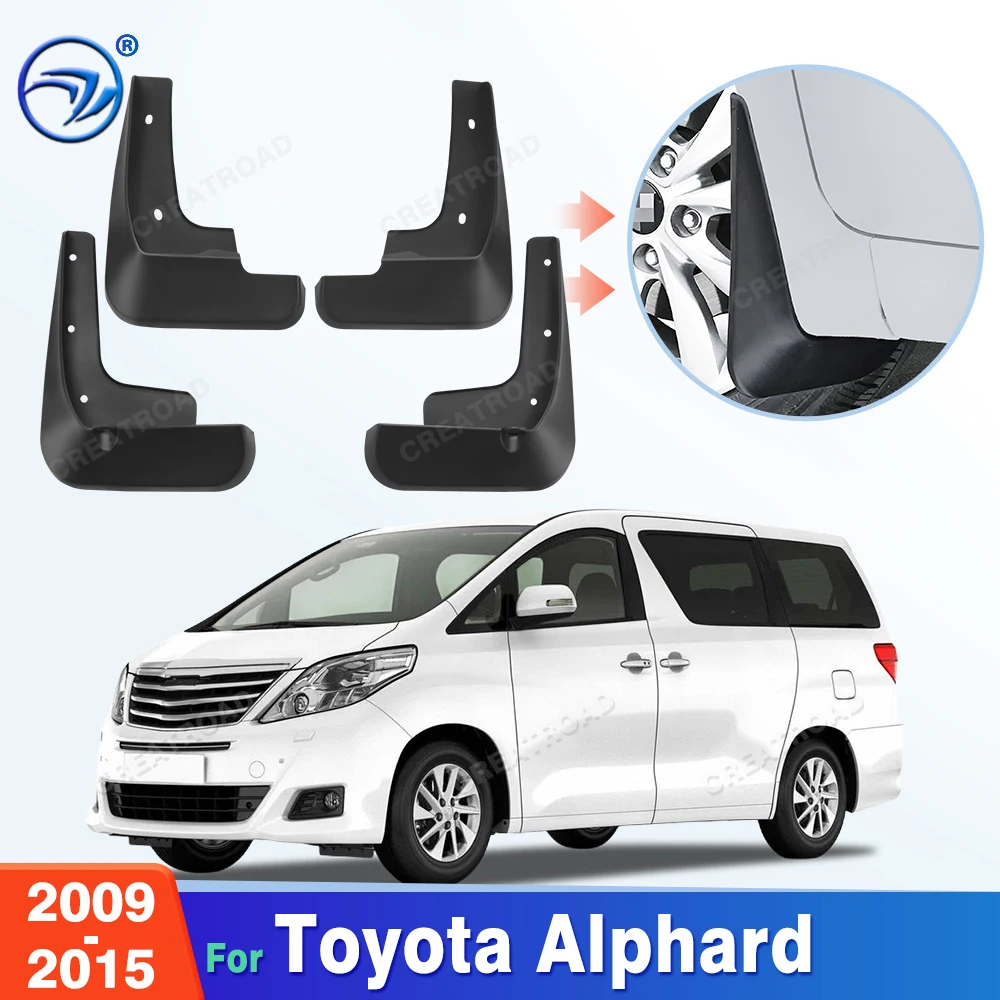 For Toyota Alphard 2009 2010 2011 2012 2013 2014 2015 Fender Mudflaps Splash Guards Mudguards Mud Flaps Car Accessories