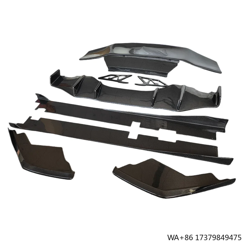 

D-Style New Carbon Fiber Body Kit for Lamborghini Huracan LP610 Front Corner Skirt Diffuser and Rear Spoiler