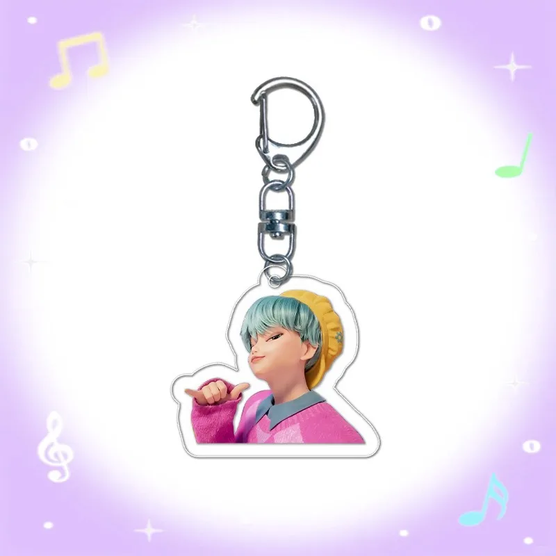Kpop DemonHunt مراوح سلسلة المفاتيح القابلة للجمع سلع البضائع حقيبة الظهر زينة المحفظة المعلقات الهدايا الهدايا الصغيرة #2