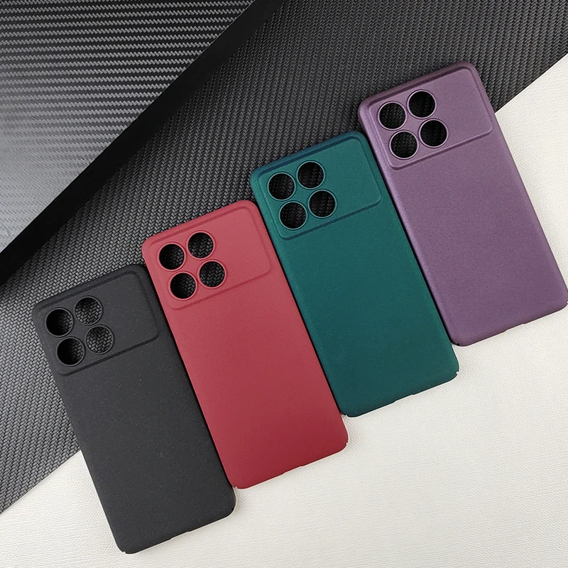 Ultra Thin Sandstone Matte Case For Xiaomi Poco X6 Pro X6Pro Redmi K70 Pro K70E Full Cover Protect Hard Back Cover