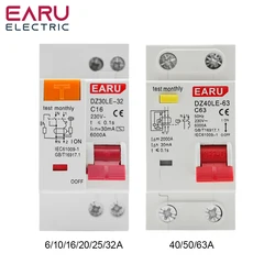 EPNL DPNL 230V 1P+N Residual Current Circuit Breaker with Over and Short Current Leakage Protection RCBO MCB