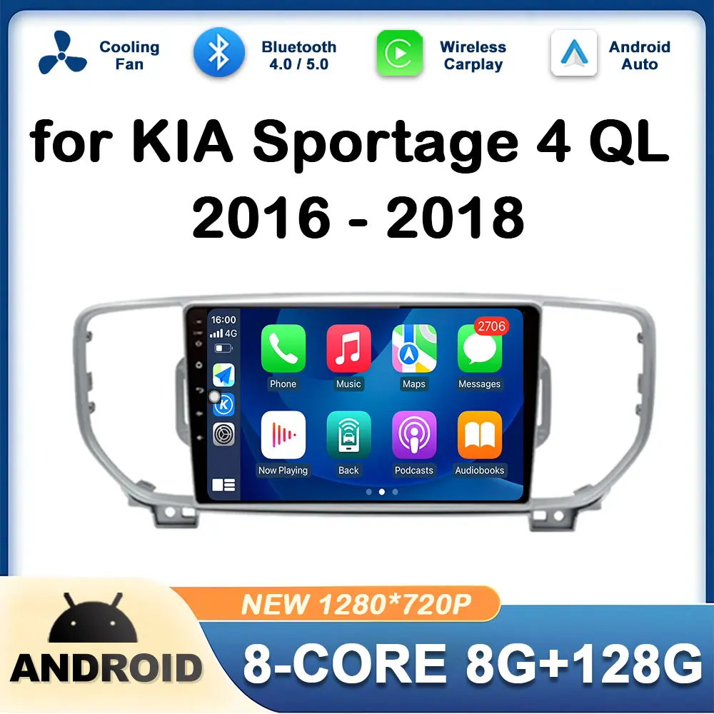 

for KIA Sportage 4 QL 2016 2017 2018 DSP Stereo GPS Navigation Android OS Car Radio Multimedia Player Autoradio Head Unit WIFI