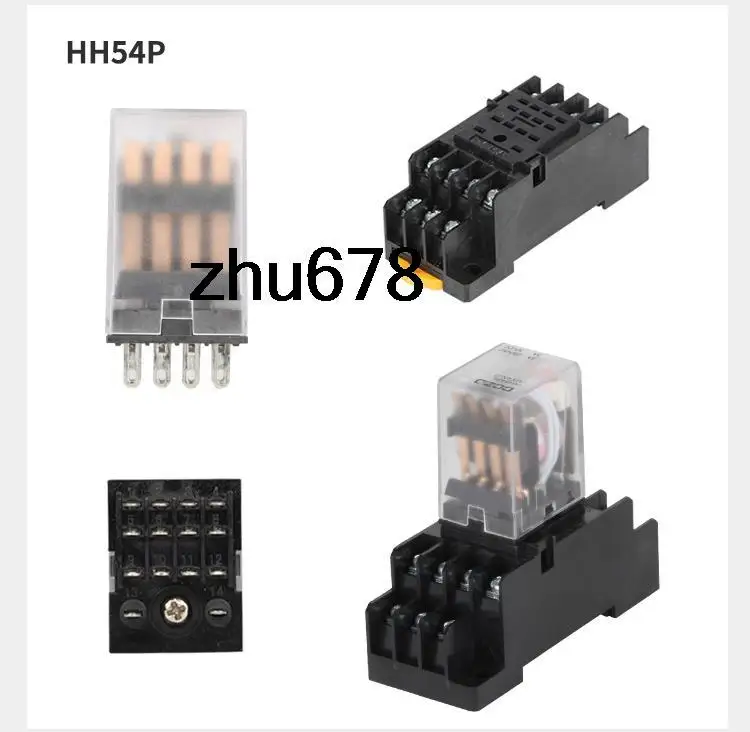 

10 PCS Miniature Relay Silver Contact HH54P(MY4NJ) AC220V AC24V DC24V 3A With Base/ NO Base 14Pins