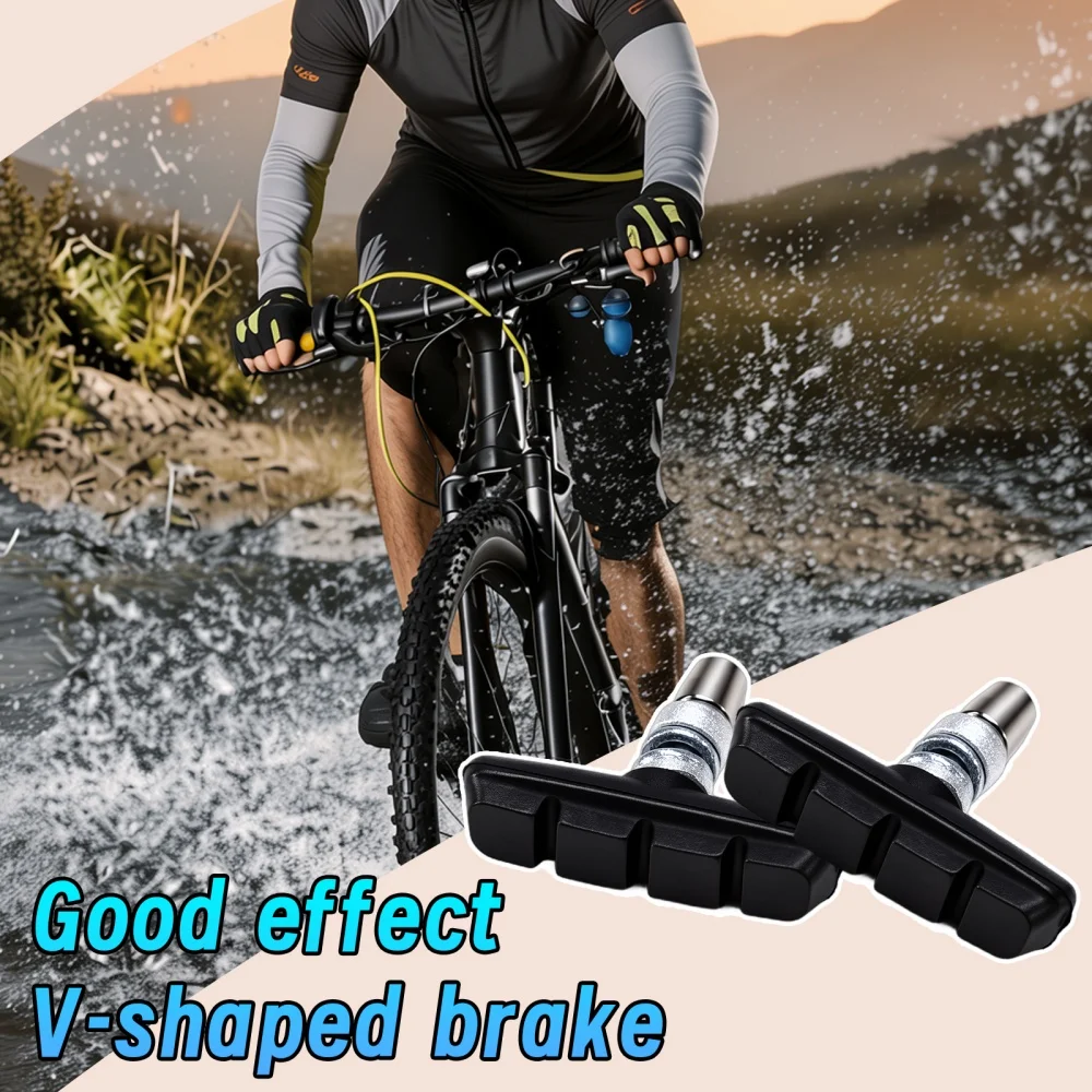 CNCLOL Bike V-Brake Pads 55mm / 70mm, Fit Mtb,Folding,BMX Bicycle Rubber Brake Shoes 2 Pairs, Fit Shimano/SRAM V Brake view 6
