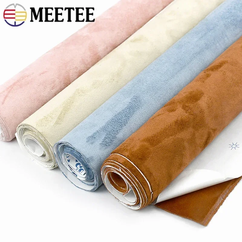 Suede Self-adhesive Fabric Faux Suede Adhesive Synthetic Leather Cloth for Jewelry Box Car Interior Door Velvet Fabrics DIY Trim