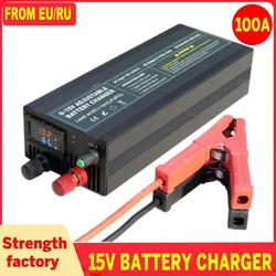 Portable 12V Lifepo4 Battery Charger 40A Lithium Battery Charger 60A 85A with Adjustable Voltage and Current 100A Anderson