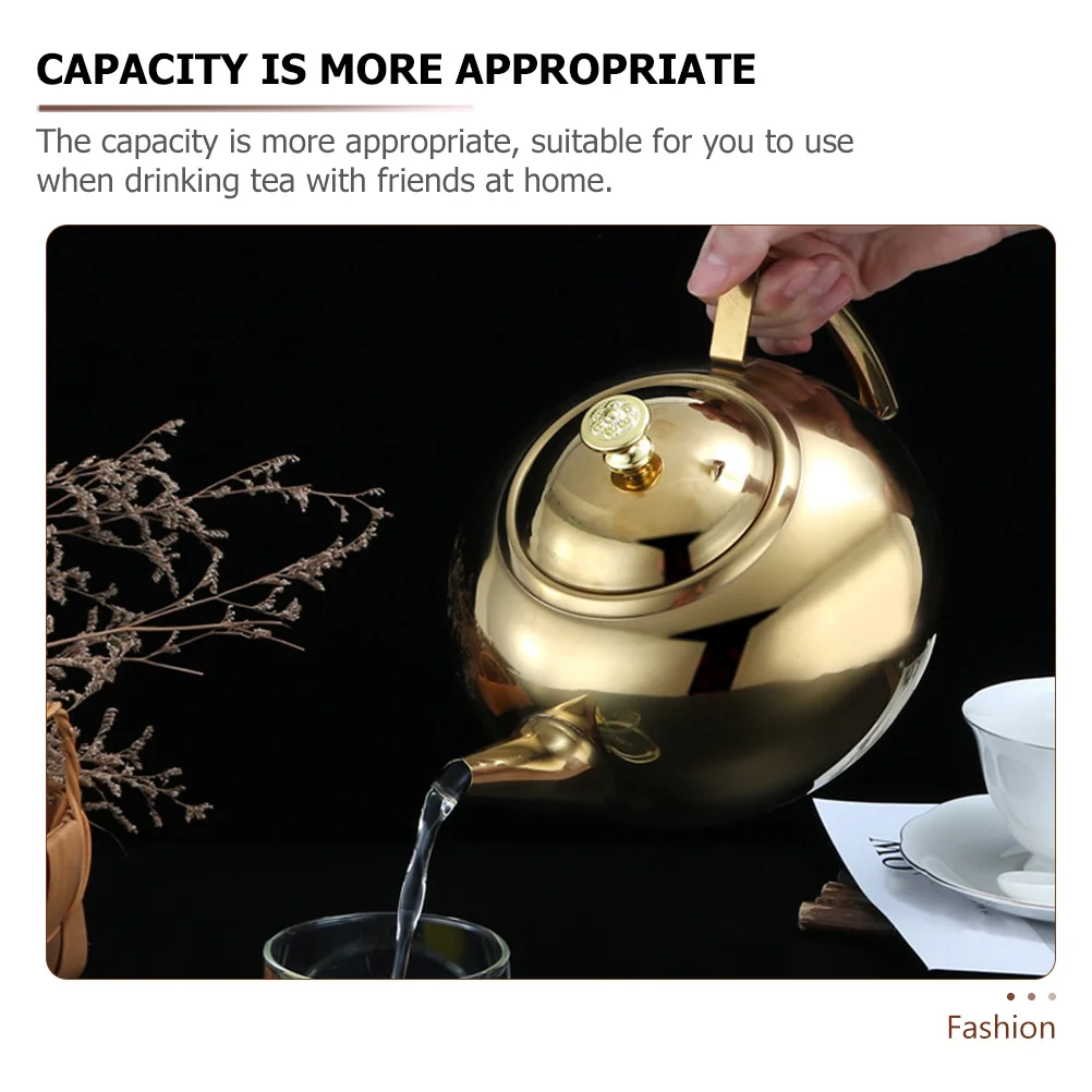 

Элегантный чайник из нержавеющей стали с боковой ручкой, идеально подходящий для чайных вечеринок и подарков, чайник, чайник, чайник