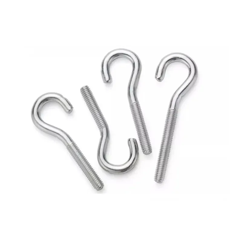 Carbon Steel Open Eye Screw Bolt Extended Sheep Eye Hook for Lifting Threaded Hanger Ring for Machinery Fitness Equipment
