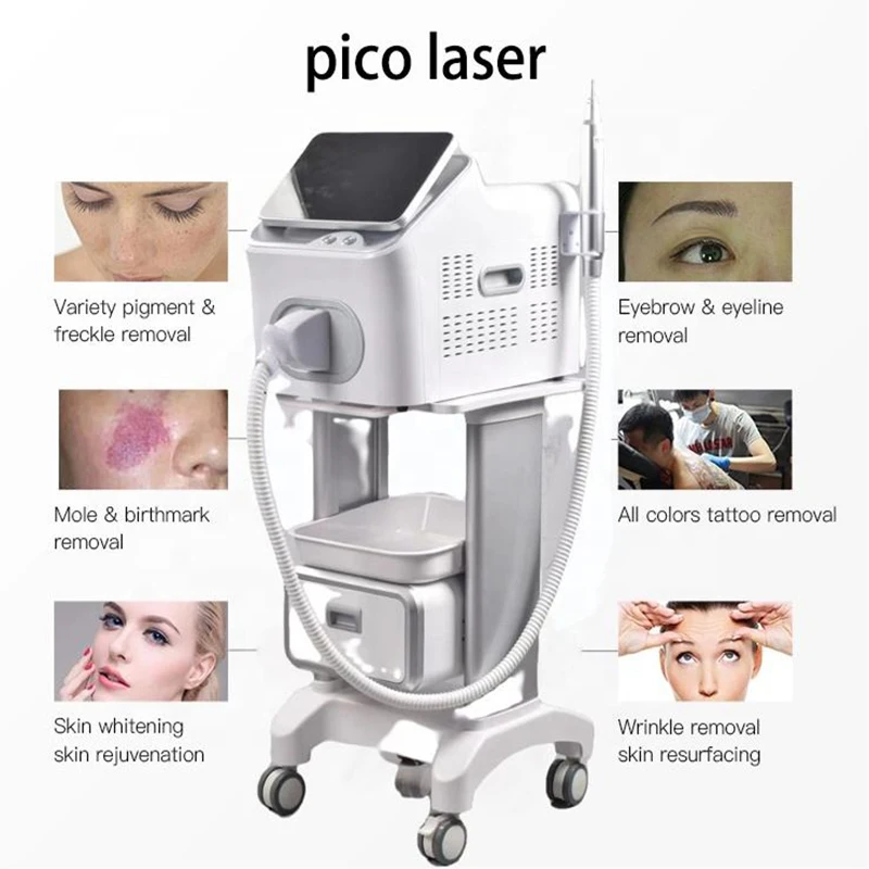 Newest Protable Picosecond Laser Device Tattoo Removal Machine Pico Laser Pigment Acne Scar Removal Skin Rejuvenation Machine