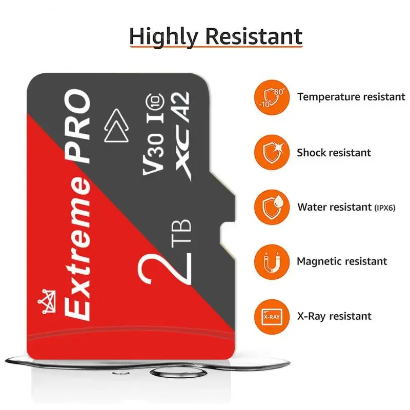 Micro TF/SD Memory Card 2TB 1TB V30 U3 512GB SD Card SD/TF Flash Card Class 10 Memory Card 128GB For Phone Drone Ps4 Ps5