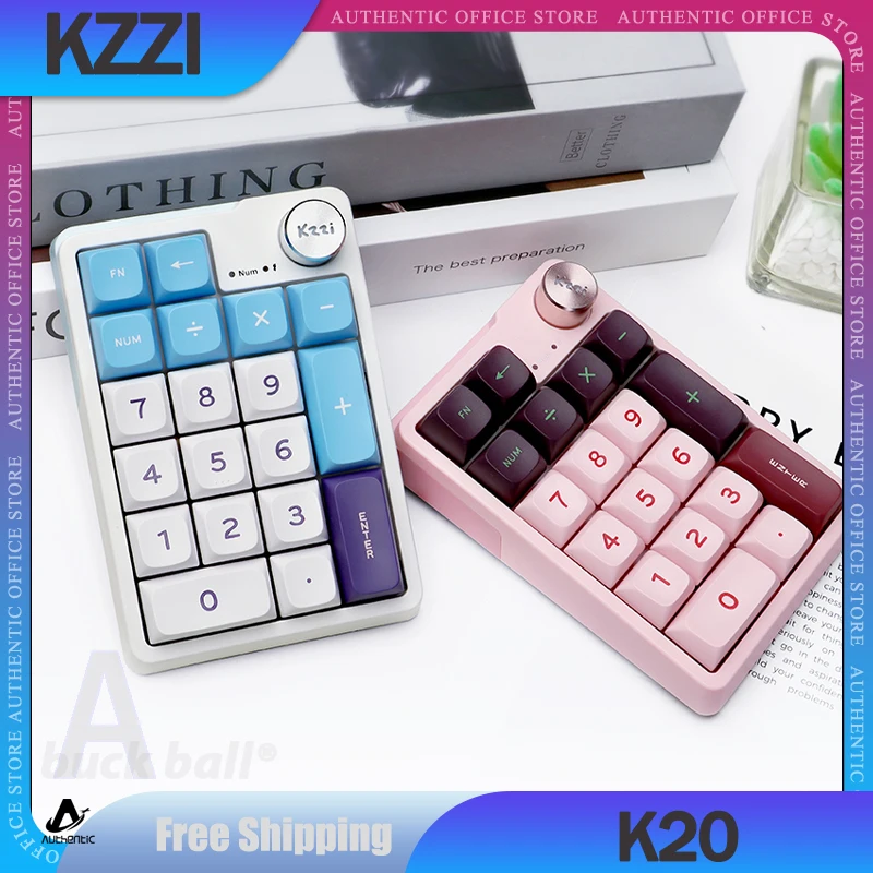 teclado sem fio mode 24g bluetooth number pad 19 chaves personalizacao teclados para pc acessorios de computador presentes kzzi k20 01