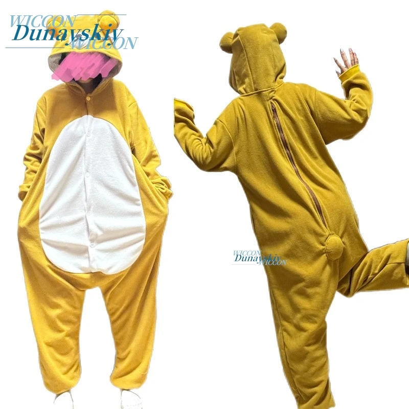 Japanese Cute Cartoon Bear Loose Pajamas Adult Anime Bear Jumpsuit Kawaii Anime Loungewear view 6
