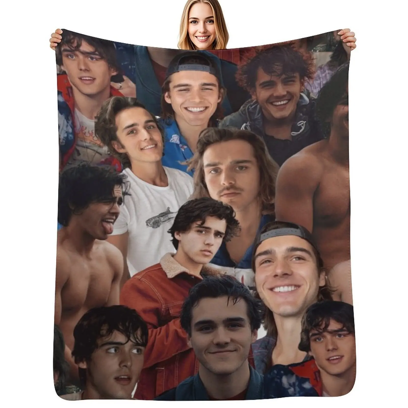 

charlie gillespie photo collage Throw Blanket halloween valentine gift ideas Kid'S Luxury St Blankets