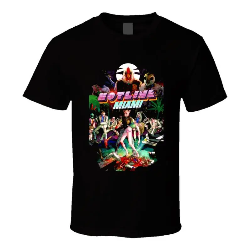 الخط الساخن ميامي 80S ريترو إيندي PC لعبة بارد تي شيرت