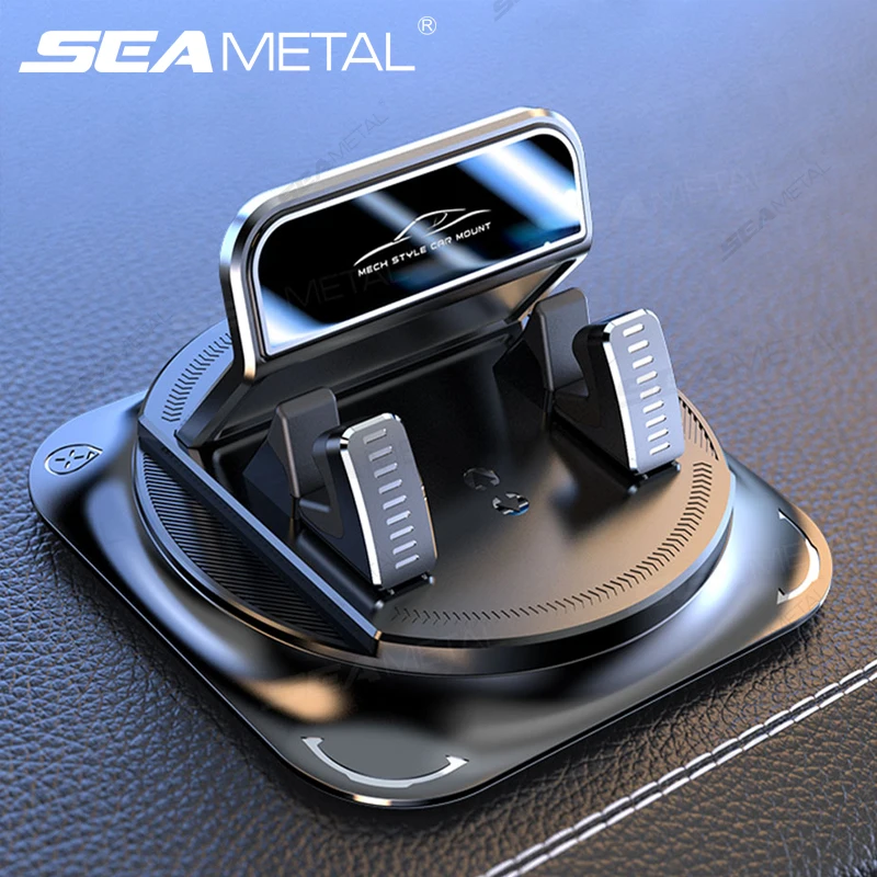 SEAMETAL Car Phone Mount Anti Slip Silicone Dashboard Phone Holder 360-Degree Free Rotation Universal Head-Up Navigation Holder