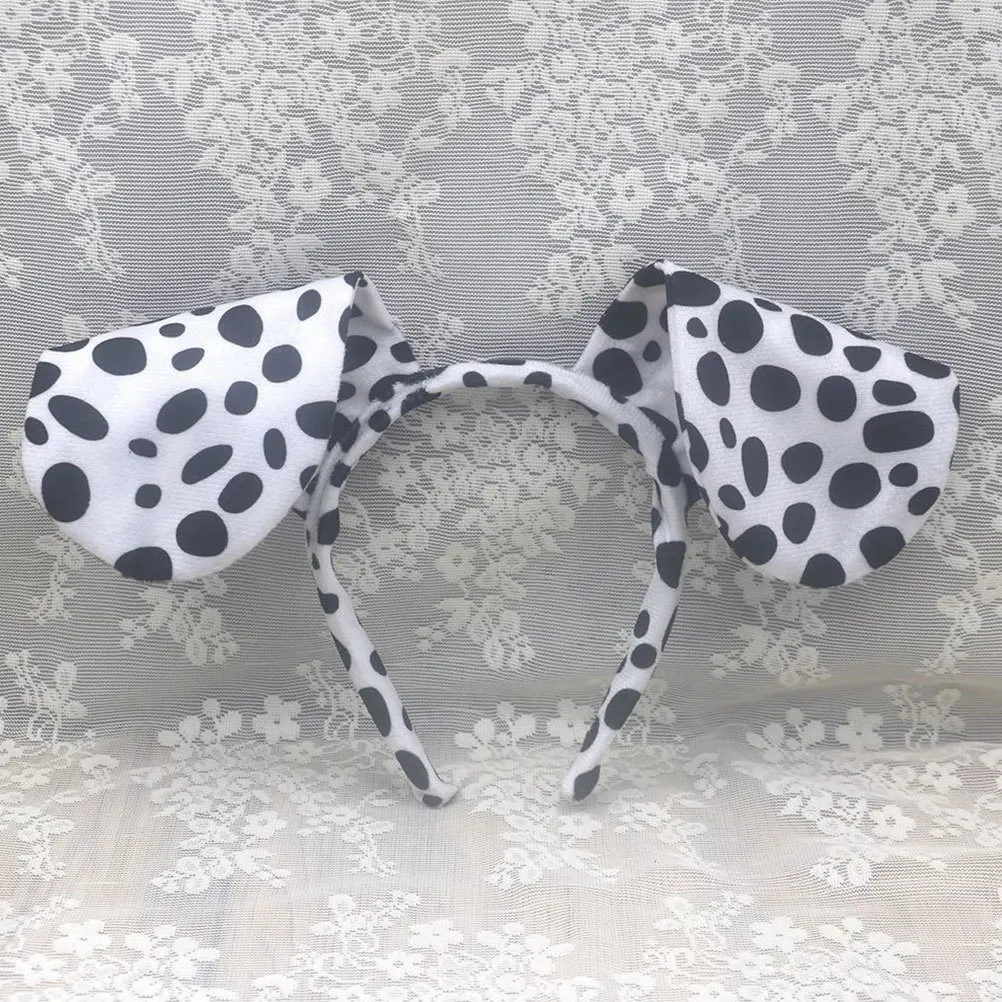 

1Set Dog Headband Tail Bowtie Cute Dots Printing Design Soft Polyester Animal Costume Party Cosplay Supplies Dog Costume Set