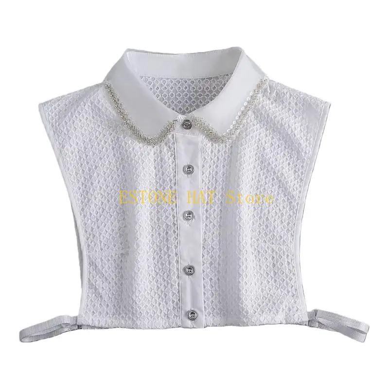 

49MF элегантный съемный воротник корейский дизайн полурубашка женский модный аксессуар на шею