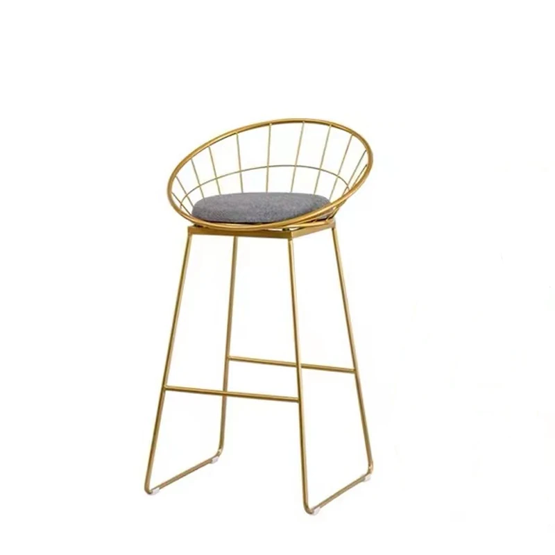 

Simple High Chair Simple Wrought Iron Bar Stools Gold Stool Modern Chairs Dining Chair Nordic Leisure Bar Table Chairs