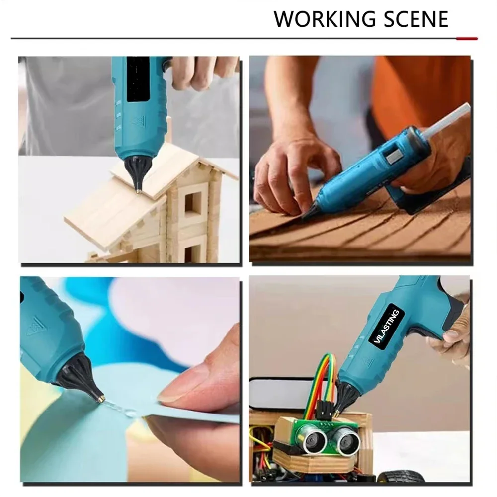 Electric Hot Melt Glue Gun Cordless Glue Grab 11mm Glue Stick Hot Melt Welding Air Gun (No battery) Fit Makita 18V Battery