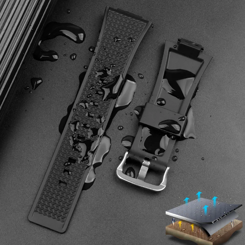 Plastic watchband for Casio G-Shock strap men's GM-110RB / SG / b tape resin wristband small steel gun steel heart men bracelet