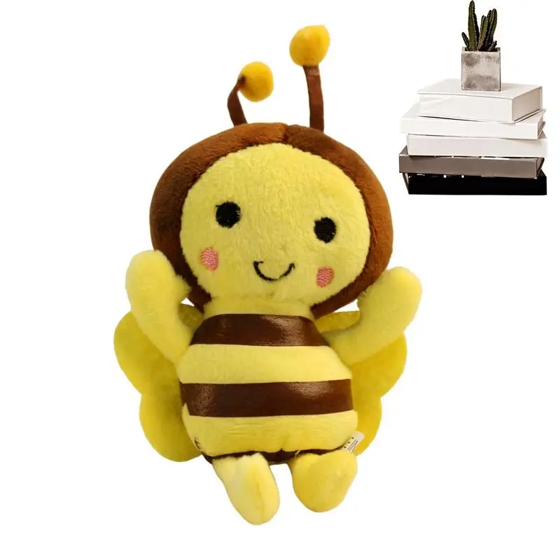 Bee Stuffed Animal Plush Q Version Bumble Bee Plushie Toys Decorative Plushie Toys Soft Comfortable Bee Doll For Bed Bedroom