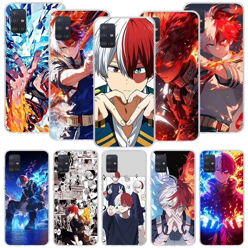 Funda de teléfono Todoroki Shoto MHA My Hero para Samsung Galaxy A52 A32 A22 A12 A02S A50S A30S A51 A31 AA71 Note 20 Ultra 10 S10 Plus G