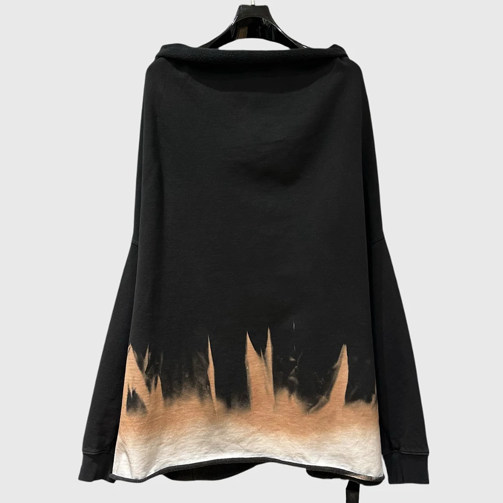 

Dark Style Cotton Women's T-Shirt Y2 Flame Printed Flutter Decoration Casual Loose Long Sleeve T-Shirt Tops Spring 2025 New