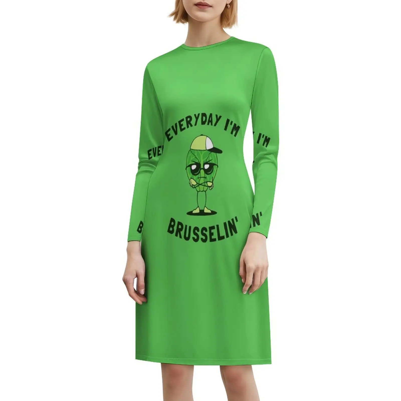 فستان إيريمي برسلين المثير للإجازات للنساء على الشاطئ وحفلات أعياد الميلاد فستان قصير كل يوم Im Brusselin Brussel Sprouts