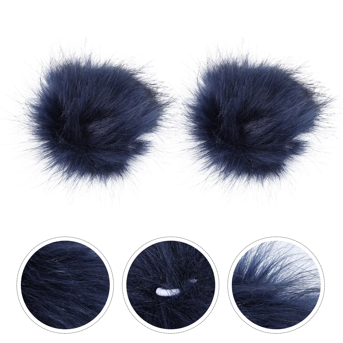 

2 PCS Imitation Raccoon Fox Fur Ball Fluffy Pom Balls Decor Simulated Wool Adornment Shoes Bag Hat Hairball