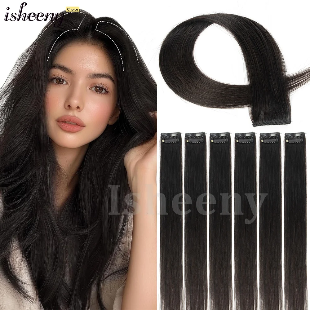 

6 шт., мини-заколка для человеческих волос, 1 зажим для наращивания волос, 12 дюймов/16 дюймов, 30 г/упак., натуральные прямые зажимы для женщин