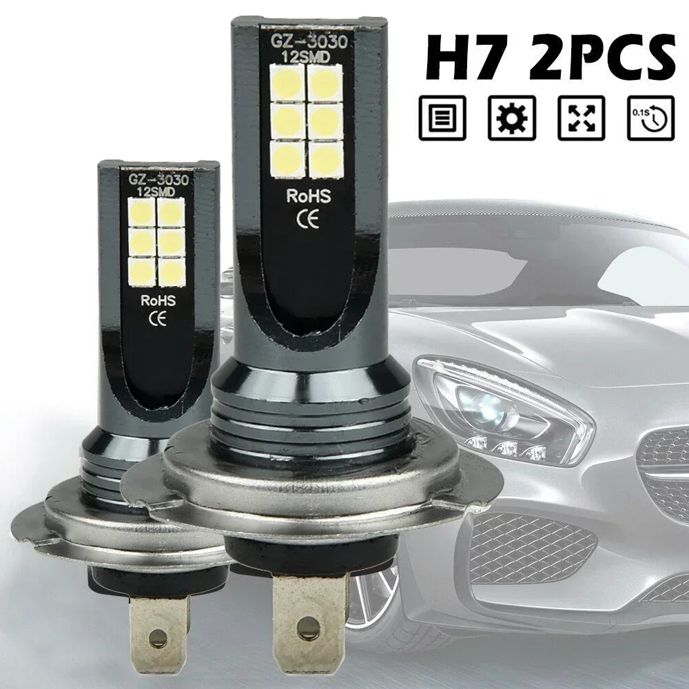 

2pcs H7 100W Car LED Headlight Fog Bulbs Kit 6000K HID Canbus Auto Signal Lamp 12V Headlamp Accessories