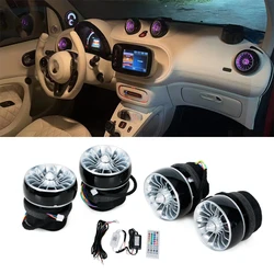 For Mercedes Benz Smart Car LED Front Dashboard AC Air Condition Vent Outlet Turbo Interior Trim Air Outlet Accessories