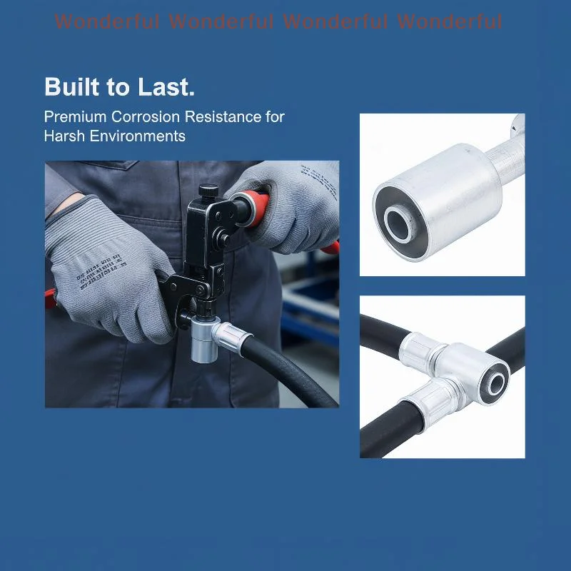 Straight Aluminum Beadlock Splice Fitting Abrasion Resistant #6 #8 #10 Compatible with Car A/C Reduced Barrier Hose