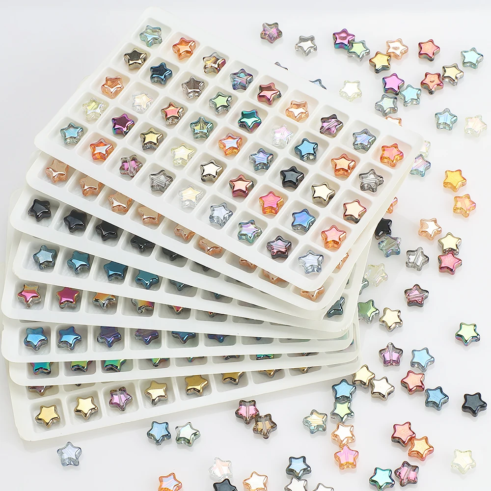 50 Teile/los Kristall Stern Anhänger 8mm Facettierte Glas Handwerk Perlen Handgemacht Für Schmuck Diy Machen Zubehör Großhandel In Groß