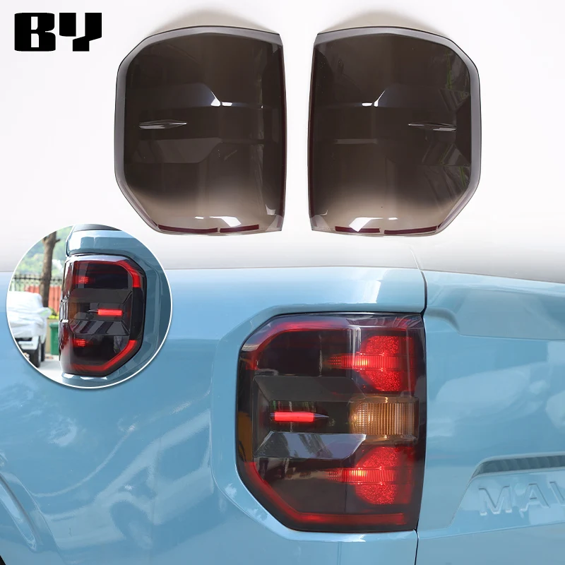 For Ford Maverick 2022 2023 2024 ABS Smoked Black Rear Tail Light Decorative Cover Sticker Car Accessories