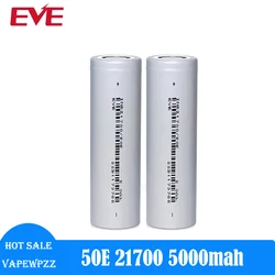 1-10pcs High Quality EVE 50E 21700 Battery 3.65V 5000mah 15A 3C Rechargeable li-ion Batteries Eve INR21700 Cells